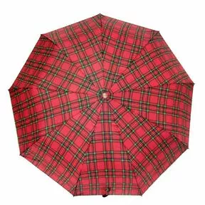 Зонт женский Frei Regen красный в клетку (шотландка)